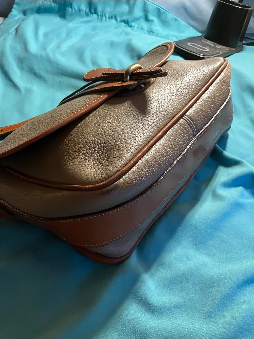 Vintage 80s Dooney & Bourke Over-Under Equestrian Crossbody
